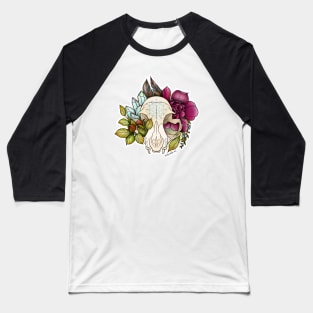 Cat Skull Tattoo Design Baseball T-Shirt